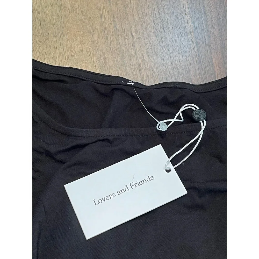 Lovers + Friends Jhene Midi Dress in Black Small New - Picture 7 of 8